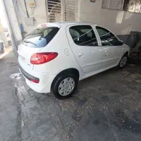 پژو ۲۰۶. تیپ ۵. سالم. سفید.