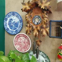 ساعت کوکو، دیوارکوب، سماورسایز بزرگ هندونه ای روسی