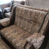 مبل 7نفره پارچه ترک پایه استیل  سالم  کارکرده
