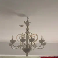 لوستر مدرن ۸ شاخه با اکسسوری اضافه|لوستر و چراغ آویز|باقرشهر, |دیوار