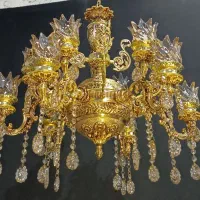 لوستر 12شعله سلطنتی پتینه کاری شده