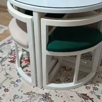 میز ناهار خوری گرد کمجا 4نفره