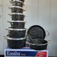 سرویس قابلمه ۱۵ پارچه کوشا طرح ماربل