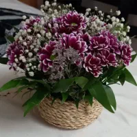 گلدان حصیری مخصوص باکس گل صنایع دستی