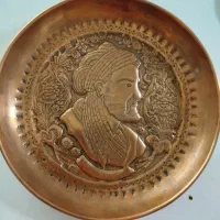 ظرف مسی قلم کاری عتیقه|کلکسیون اشیاء عتیقه|بروجرد, |دیوار