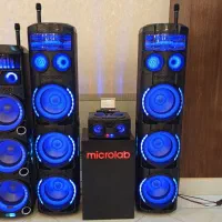 اسپیکر میکرولب ۳ تکه آمپلی فایر جدا مدل KM-V600 3D