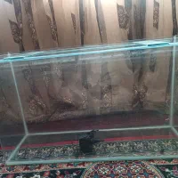 آکواریم شیشه خم  به همراه  تسویه و بستر شن عربی