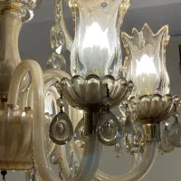 لوستر کریستالی دوطبقه با دیوارکوب|لوستر و چراغ آویز|تهران, زیبادشت|دیوار