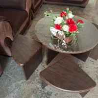 مبل راحتی ۷ نفره-جلو مبلی-جاکفشی کمد دار-ویترین|مبلمان خانگی و میز عسلی|رودسر, |دیوار
