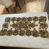 رومیزی سنگ دوزی 4 عدد نو