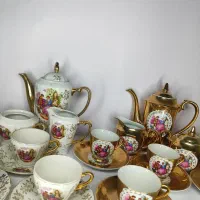 سرویس شیر خوری طلایی و گل شویدی ژاپن|ظروف سرو و پذیرایی|شیراز, بازار|دیوار