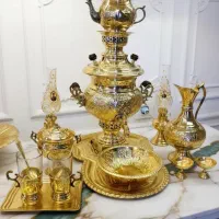 سماور زغالی لبه دار ۱۵تیکه