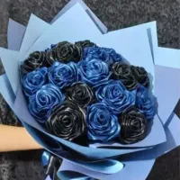 دسته گل روبانی