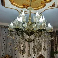 دو عدد لوستر برنج ۶شاخه ۱۲شعله