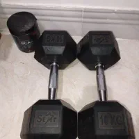 ۱جفت دمبل ۱۰کیلویی نو|تجهیزات ورزشی|نظرآباد, نظرآباد|دیوار