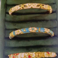 دستبند  طرح مینا کاری