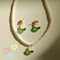 ست گوشواره و گردنبند گل لاله