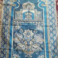 جانماز رنگ آبی و طلایی