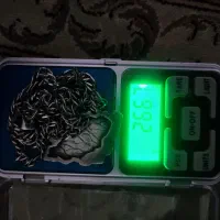 زنجیر نقره دولاین با پلاک زیبا دست ساز 27گرم