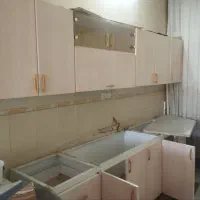 کابینت فلزی به همراه سینک و سنگ کابینت