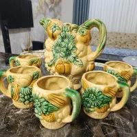 پارچ و لیوان عتیقه سبک و براق  زیر قیمت