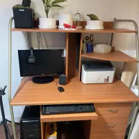 میز کامپیوتر و مطالعه و کتابخانه سه طبقه