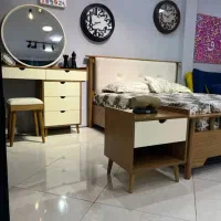 سرویس خواب چوبی رویایی شیک و مدرن(تولید مستقیم)|تخت و سرویس خواب|سراوان, |دیوار