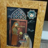 تابلو با قاب چوبی|تابلو، نقاشی، عکس|پرند, فاز ۵|دیوار