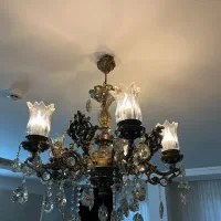 لوستر 5 شاخه 5 شمع جنس برنز|لوستر و چراغ آویز|مشهد, رضاشهر|دیوار