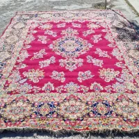 فرش دستبافت اصیل طرح کرمان (لچک ترنج شاه‌عباسی)