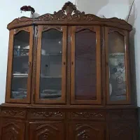 بوفه چوب گردو|بوفه، ویترین، کنسول|دزفول, |دیوار