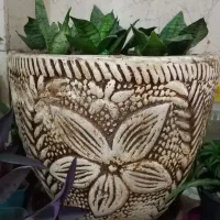 گلدان سفالی سالم بزرگ