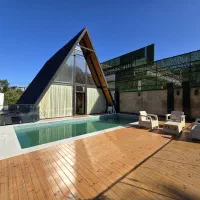 +کلبه سوئیسی2خواب استخرروبازپلاک1جنگلی درمتلقو|اجارهٔ کوتاهمدت ویلا و باغ|سلمانشهر, |دیوار