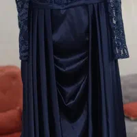 لباس مجلسی ، سورمه ای ، ساتن ابریشمی