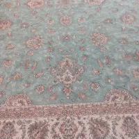 دو عدد فرش ۱۲ متری رنگ فیروزه‌ای