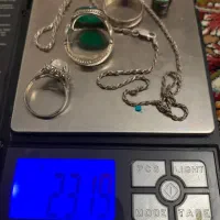 نقره زنجیرانگشتر حلقه اویز انگشترزنانه همگی عیا۹۲۵