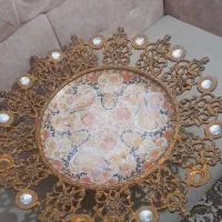 ظرف میوه یا شیرینی طرح برنجی و آینه طرح برنجی|صنایع دستی و سایر لوازم تزئینی|بهشهر, |دیوار