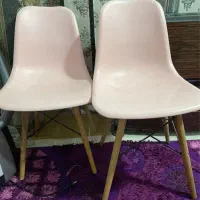 مبل تکی گردون سرمه ای دو عدد صندلی صورتی دو عدد|صندلی و نیمکت|کرج, حسن آباد|دیوار