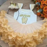 لباس توتو دخترانه تم دندونی و تولد