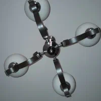 لوستر چوبی ۴شعله|لوستر و چراغ آویز|رباط‌کریم, مسکن مهر آبشناسان|دیوار