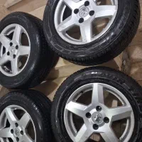 رینگ و لاستیک ۱۵/۶۰/۲۰۵ آس و ۹۰درصد لاستیک