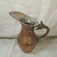 پارچ مسی صفوی نقشدار قلم قدیمی عتیقه آنتیک