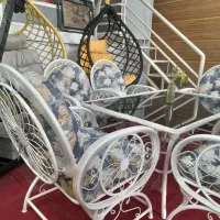 مدل بیضی ویلایی باغی حیاطی میز صندلی|مبلمان خانگی و میز عسلی|خمینی‌شهر, |دیوار