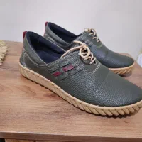 کفش چرم سبز کاملا نو