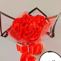 دسته گل روبانی