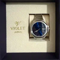 ساعت مچی ویولت تمام استل صفحه سرمه ای