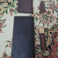 کیف پول و جاکارتی مردانه چرم اصل دست دوز