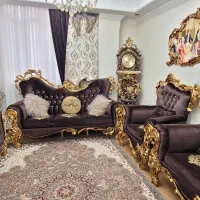 سرویس مبلمان + ناهار خوری تمام چوب راش (ورق طلا)|مبلمان خانگی و میز عسلی|تهران, فردوس|دیوار