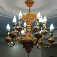 لوستر برنجی سنگین جفت فروش فوری|لوستر و چراغ آویز|ماهدشت, |دیوار