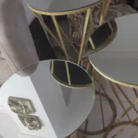 میز کنار سالنی و مراسم بوفه چوبی و قلیان برنزی|مبلمان خانگی و میز عسلی|ارومیه, |دیوار